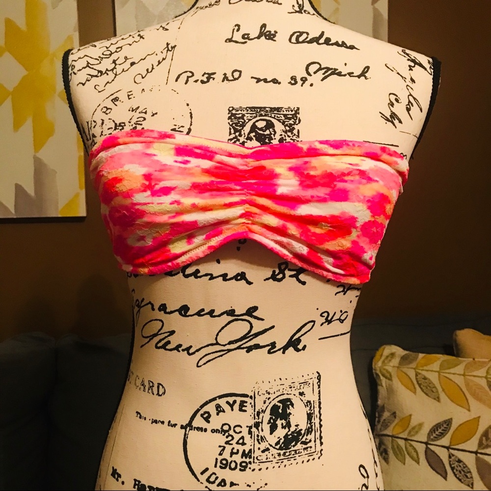 NWOT- Pink by Victoria Secrets Bandeau Top Size L